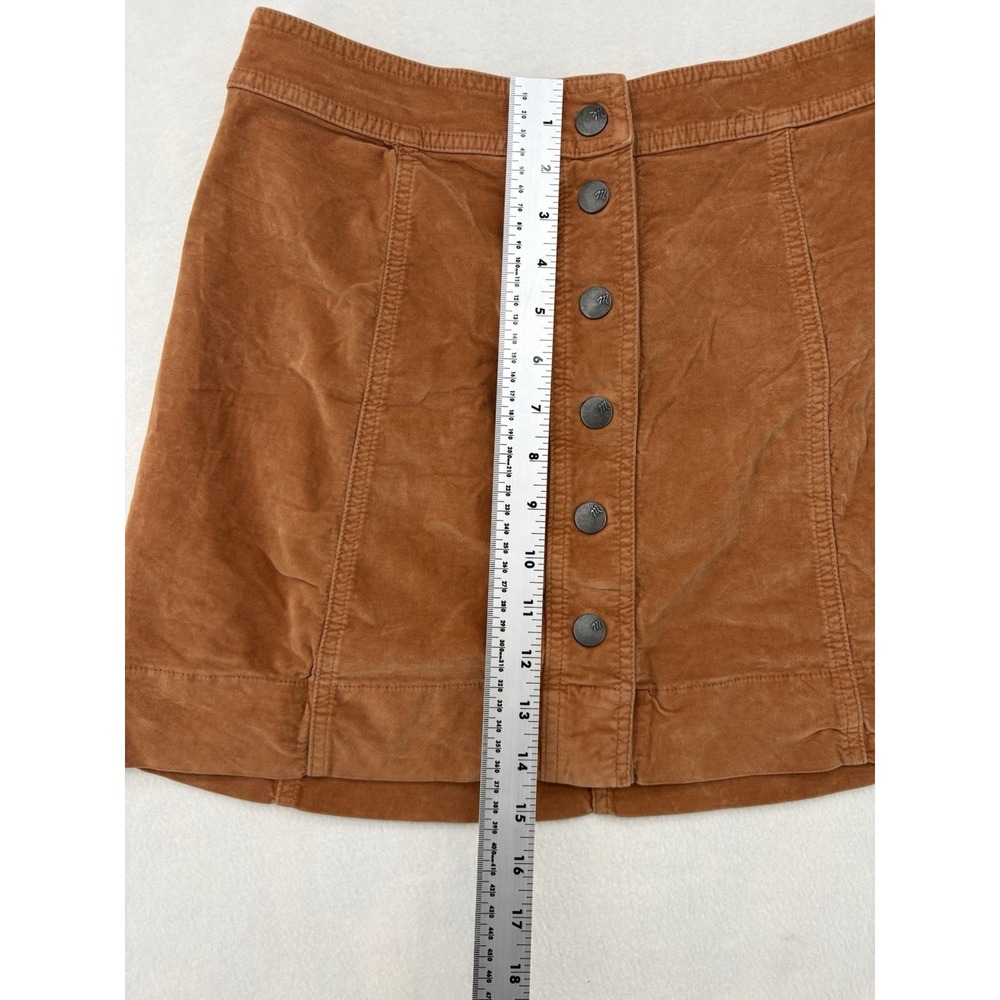 Madewell Sued Mini Skirt Caramel Brown Size 6 - Picture 11 of 15